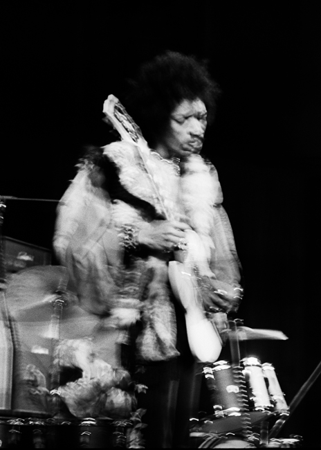 Jimi Hendrix at the concert house in Stockholm 1968