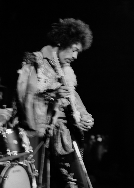 Jimi Hendrix at the concert house in Stockholm 1968