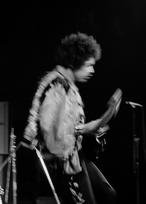 Jimi Hendrix at the concert house in Stockholm 1968