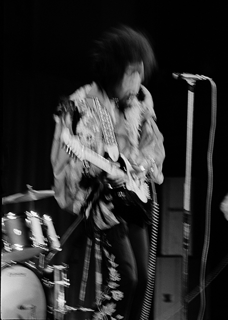 Jimi Hendrix at the concert house in Stockholm 1968