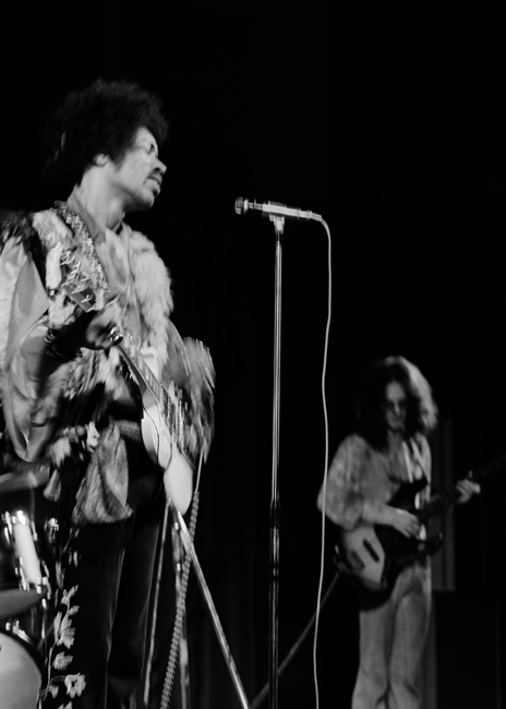 Jimi Hendrix at the concert house in Stockholm 1968