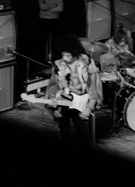 Jimi Hendrix at the concert house in Stockholm 1968