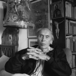 Writer Åke Hodell in his home on Djurgården Stockholm.